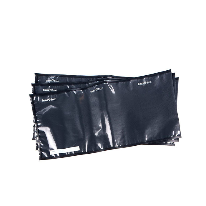 Shield N Seal 300 Pre-cut Vacuum Seal Bags, Clear and Black, 11 in. x 24 in., Pack of 50