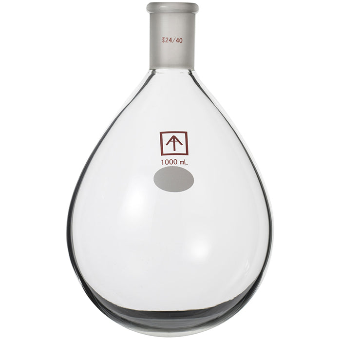 Across International 24/40 Heavy Wall Oval-Shaped Round Bottom Flask, 1000mL