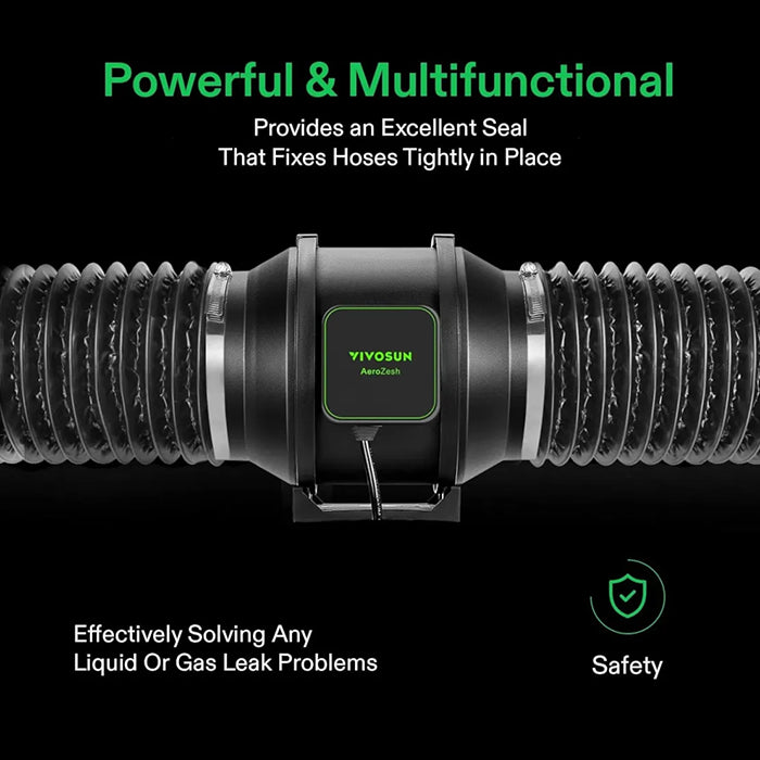 Vivosun Stainless Steel Air Ducting Clamps 8", Pack of 2