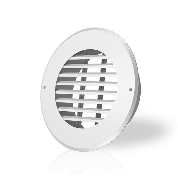 AC Infinity Wall-Mount Duct Grille Vent, White Steel, 6"