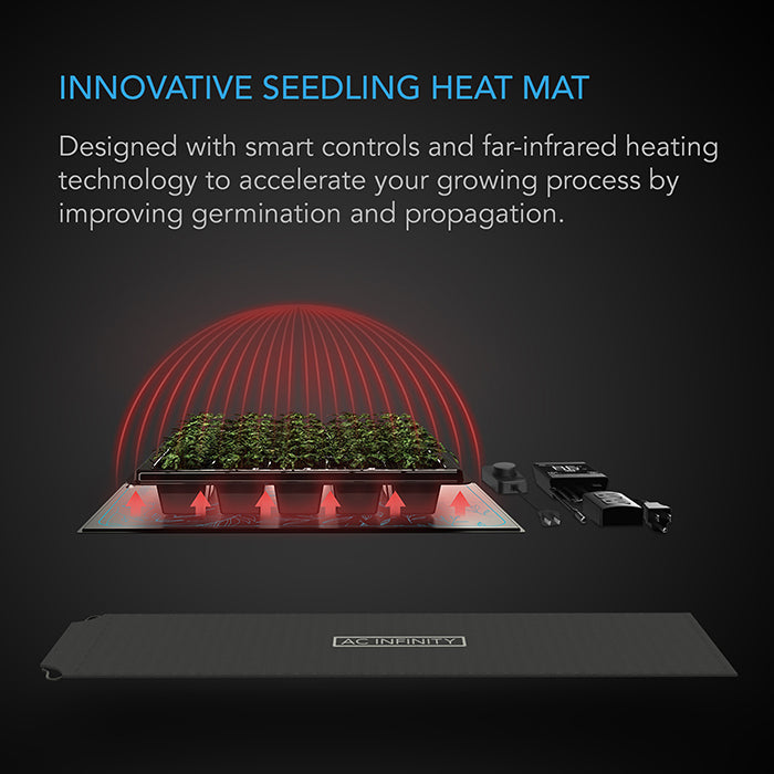 AC Infinity SUNCORE T5 Seedling Heat Mat with Digital Thermostat & Controller, 20" x 20.75"