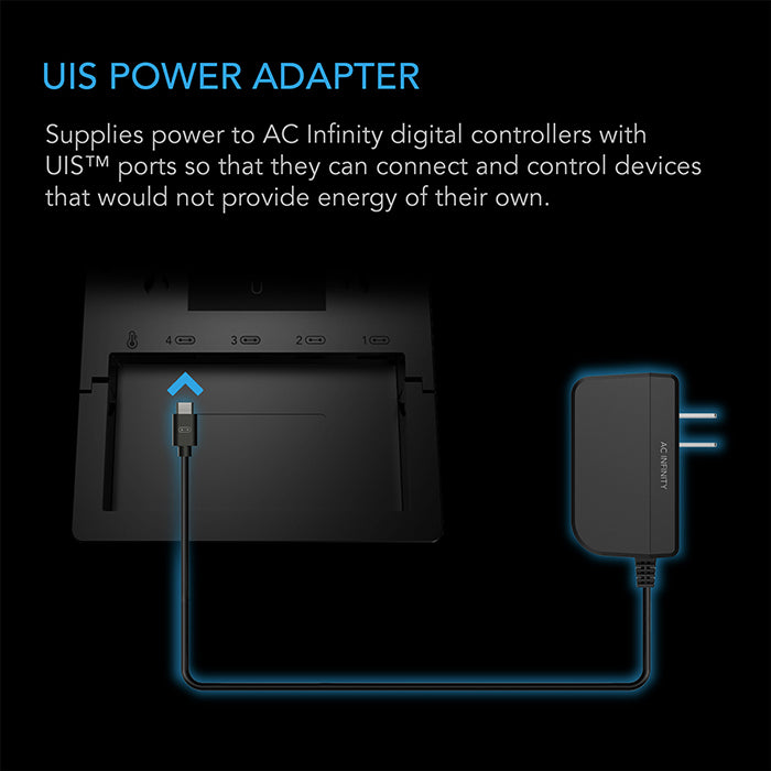 AC Infinity UIS Power Adapter for Controllers not Powered by UIS Devices