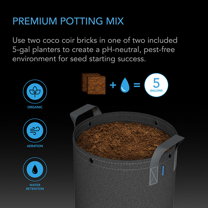 AC Infinity Instant Potting Mix Kit, 2-Plant Starter Set