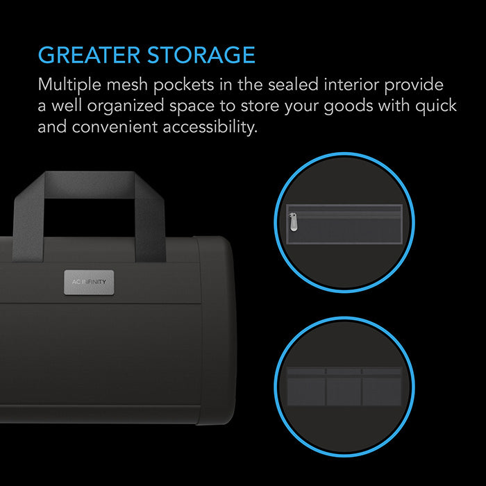 AC Infinity Smell Proof Hand Bag, Black