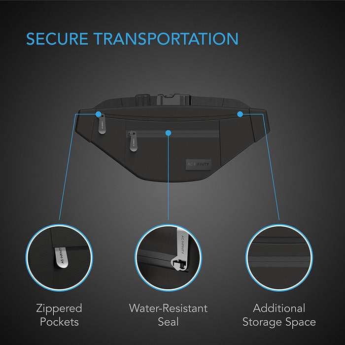 AC Infinity Smell Proof Belt Bag, Black