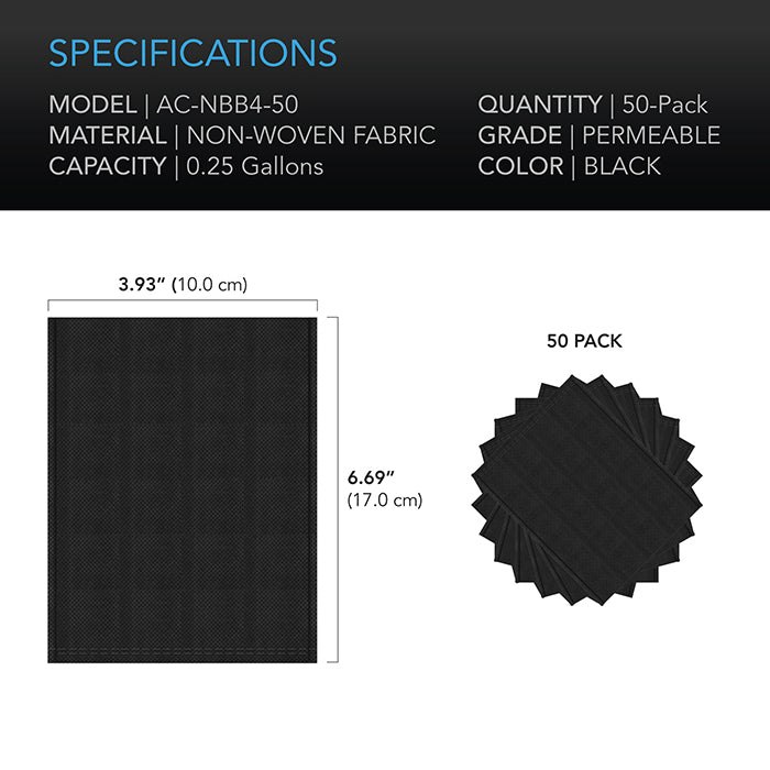 AC Infinity Nursery Bags Non-Woven Fabric Growing Pouch