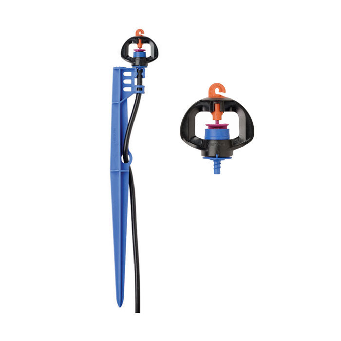 Netafim SuperNet Jr Sprinkler Assembly with Tubing & Stakes, LR Swivel, 16.7 GPH, Pack of 25