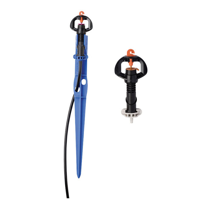 Netafim SuperNet Rotating Sprinkler Assembly with Tubing & Stakes, LR Swivel, 7.9 GPH, Pack of 25