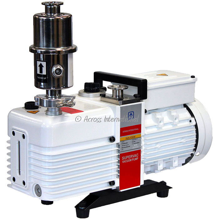 Across International SuperVac 5.6 CFM Corrosion-Resist 2-Stage Vacuum Pump - UL/CSA Certified, 220V