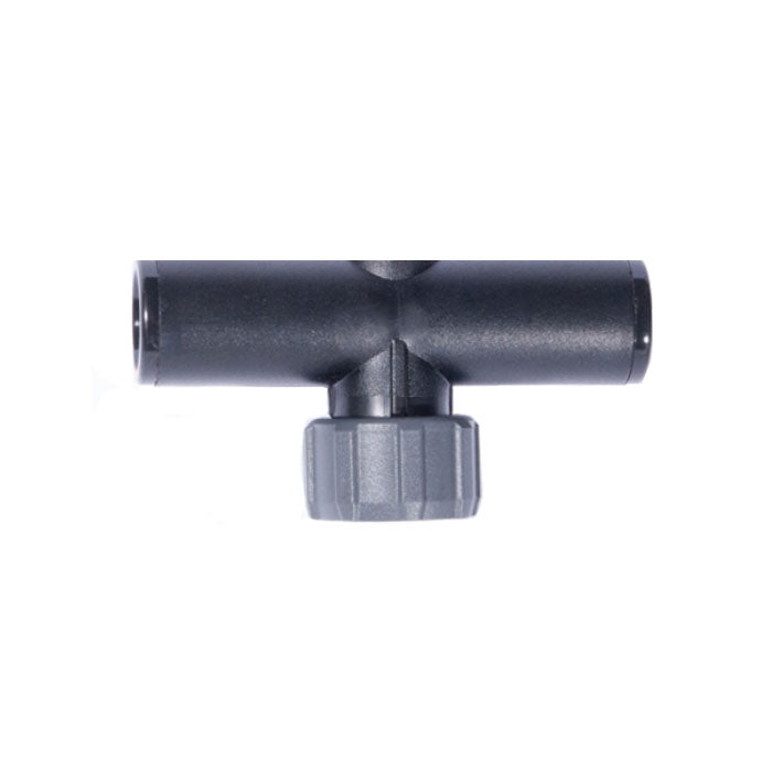 DIG Compression Swivel Tee Fitting with Washer, 3/4 Inch FNPT, Black, 0.700 Inch OD - Pack of 100