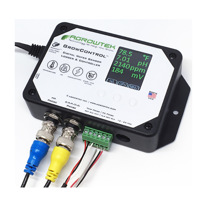 Agrowtek GrowControl MDX AgrowDose Mini Dosing Controller System With Penta Peristaltic Pumps & Temperature, pH, EC Sensors