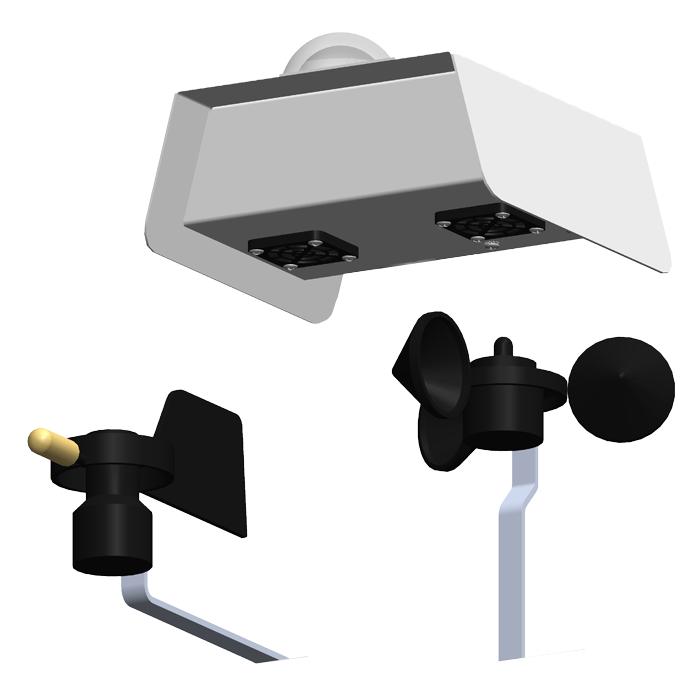 Agrowtek GrowControl SXW Digital Outdoor Weather Sensor, Logger & Transmitter With Wind Speed Anemometer, Wind Direction Vane, & Rain Sensor
