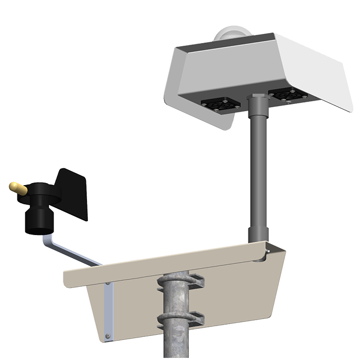 Agrowtek GrowControl SXW Digital Outdoor Weather Sensor, Logger & Transmitter With Wind Direction Vane, Rain Sensor, & Pole Mounting Bracket Kit