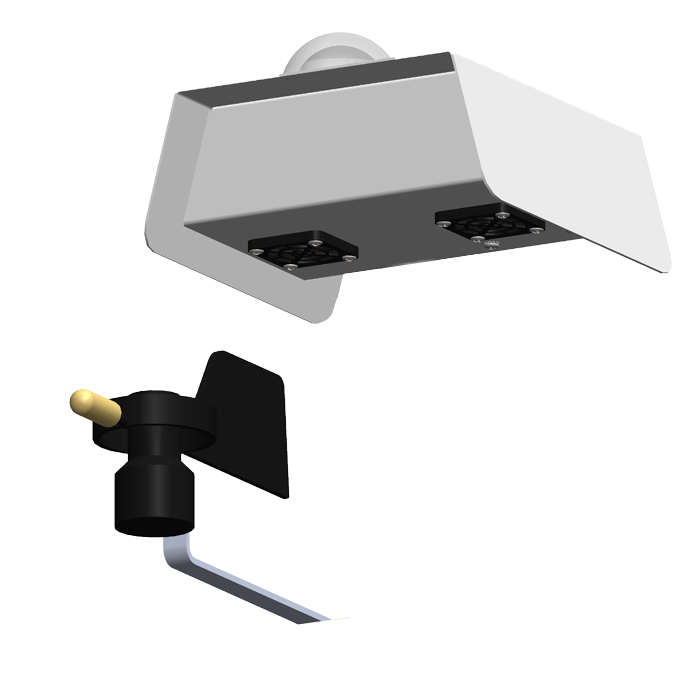 Agrowtek GrowControl SXW Digital Outdoor Weather Sensor, Logger & Transmitter With Wind Direction Vane & Rain Sensor