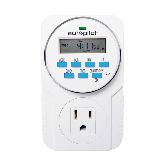 Autopilot 7-Day Grounded Digital Programmable Timer