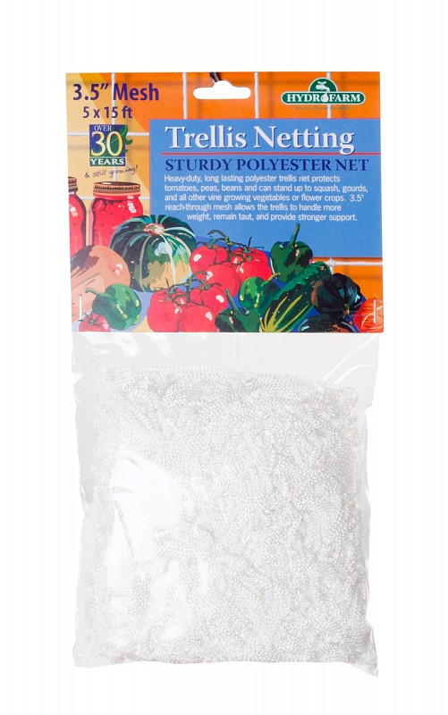 Hydrofarm Trellis Netting 5' x 15', 3.5" Mesh, Woven