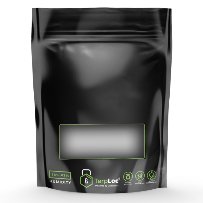 Grove Bags TerpLoc Storage Bags with Window Pouch, Black & Clear - 1 oz.