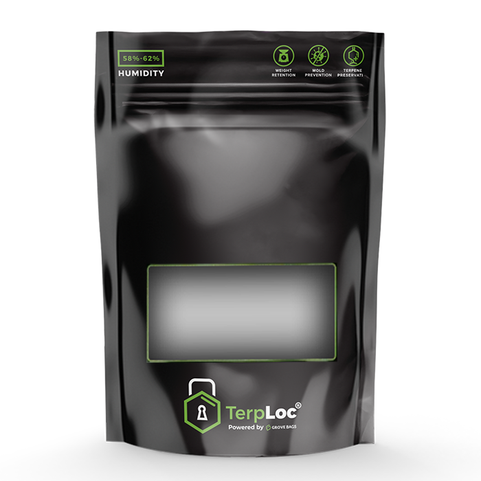 Grove Bags TerpLoc Storage Bags with Window Pouch, Black & Clear - 1/4 oz.