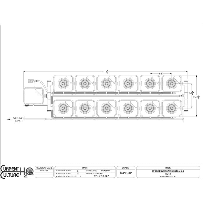 Current Culture Under Current UC RDWC System, 12-Site, 2-Row