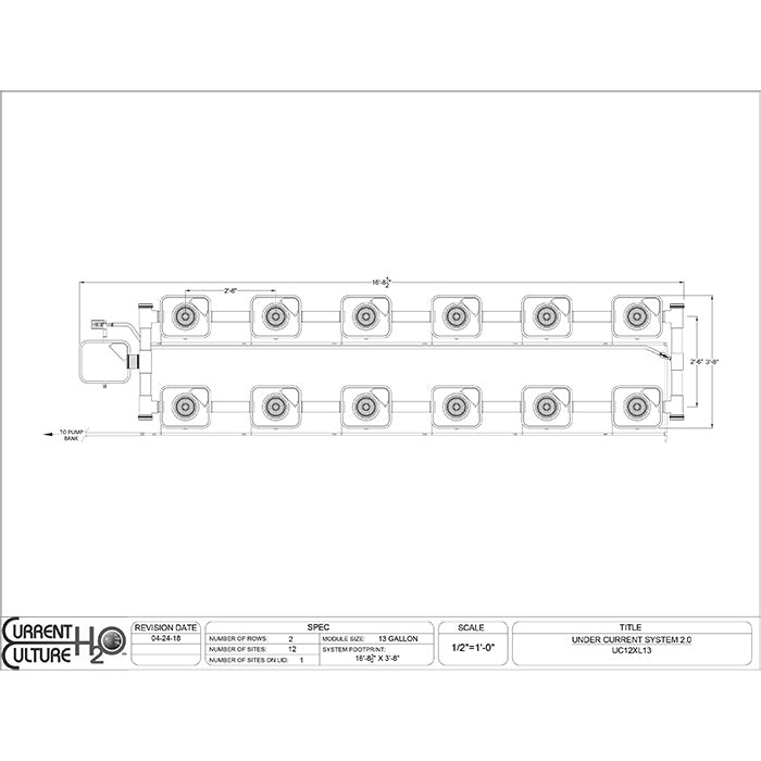 Current Culture Under Current UCXL13 RDWC System, 12-Site, 2-Row