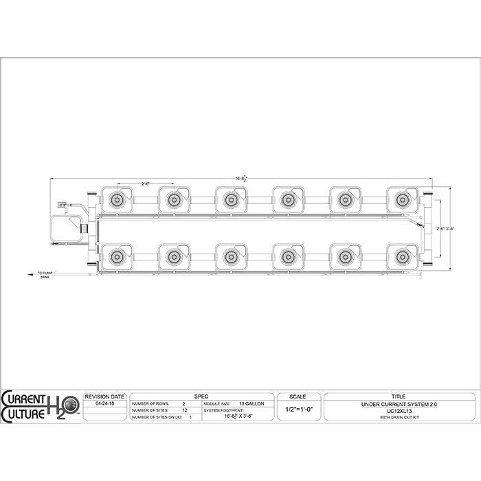 Current Culture Under Current UCXL13 RDWC System, 12-Site, 2-Row