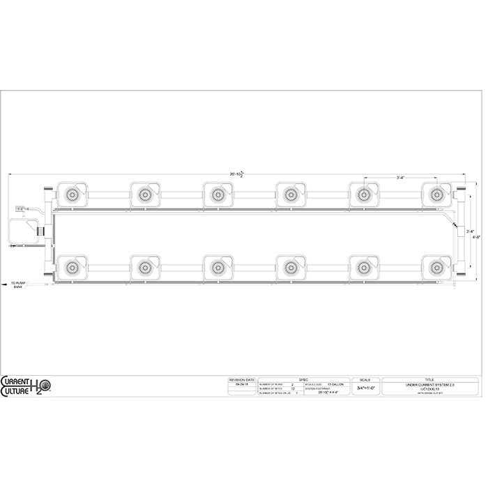 Current Culture Under Current UCXXL13 RDWC System, 12-Site, 2-Row