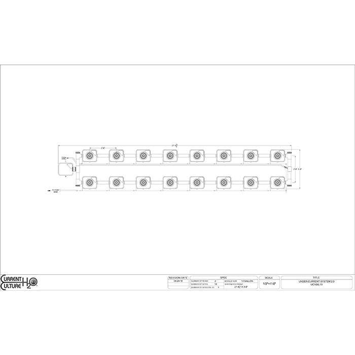 Current Culture Under Current UCXL13 RDWC System, 16-Site, 2-Row
