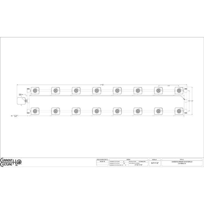 Current Culture Under Current UCXXL13 RDWC System, 16-Site, 2-Row