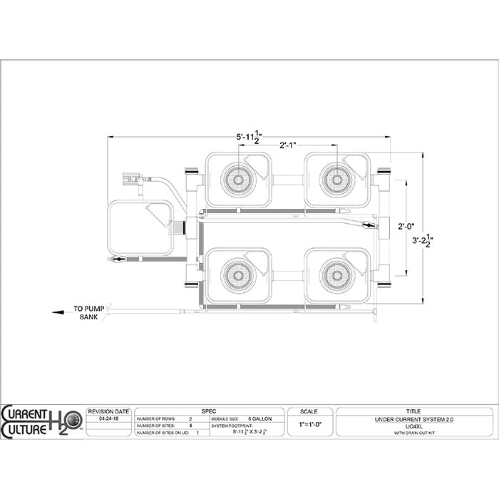 Current Culture Under Current UCXL RDWC System, 4-Site, 2-Row