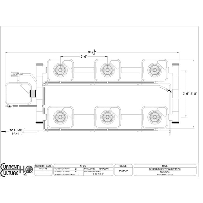 Current Culture Under Current UCXL13 RDWC System, 6-Site, 2-Row