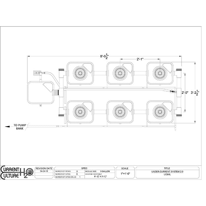 Current Culture Under Current UCXL RDWC System, 6-Site, 2-Row