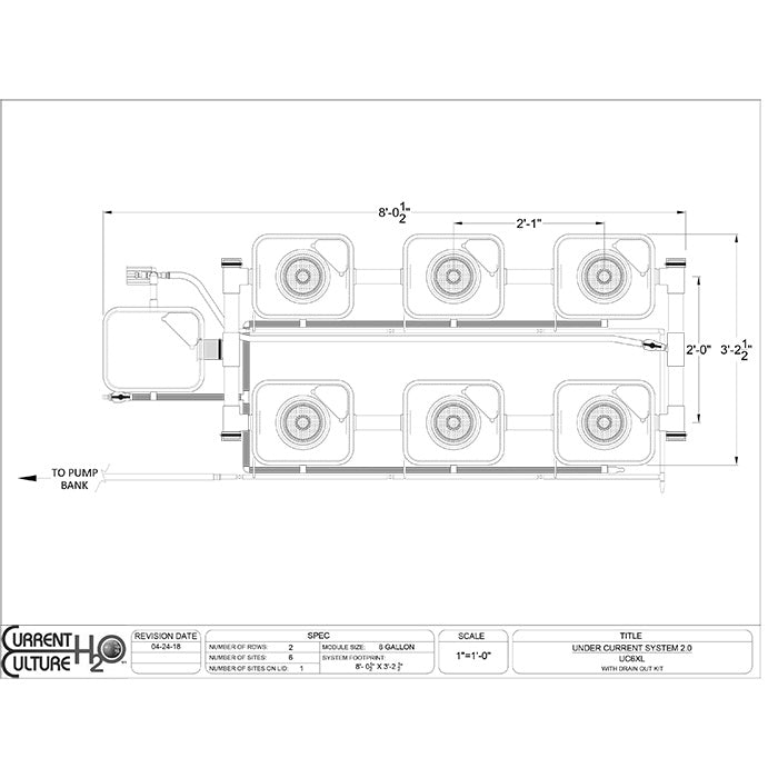 Current Culture Under Current UCXL RDWC System, 6-Site, 2-Row