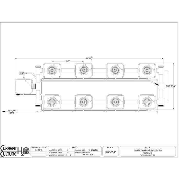Current Culture Under Current UCXL13 RDWC System, 8-Site, 2-Row