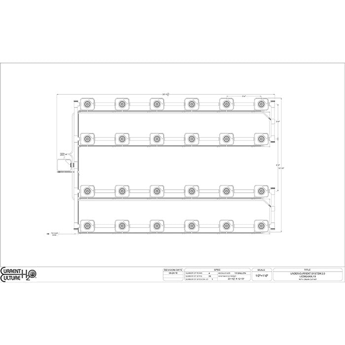 Current Culture Under Current UCXXL13 RDWC System, 24-Site, 4-Row