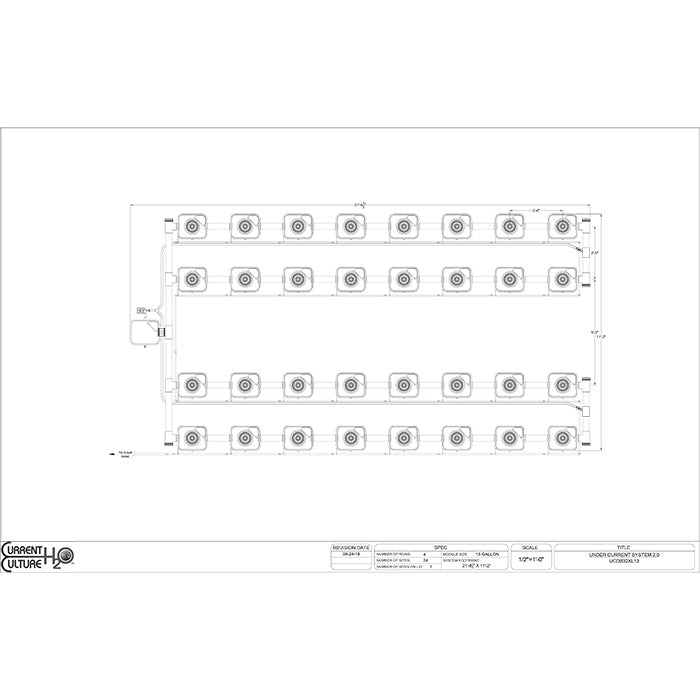 Current Culture Under Current UCXL13 RDWC System, 32-Site, 4-Row