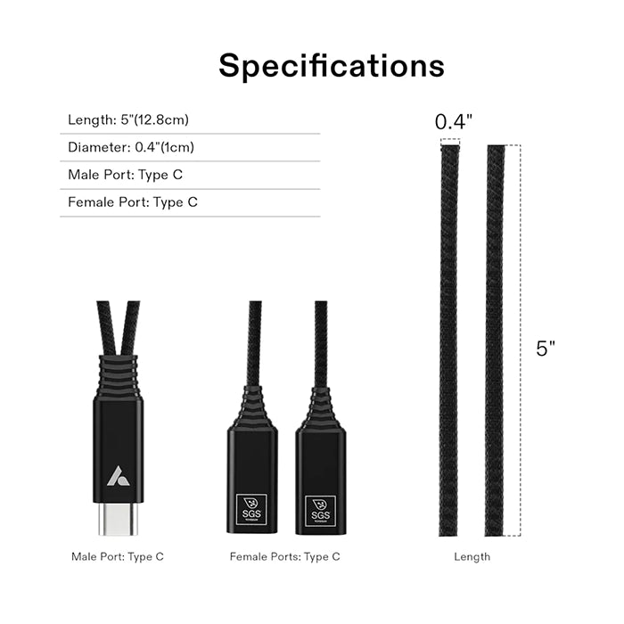 Vivosun USB-C Splitter for GrowHub Controller E42A