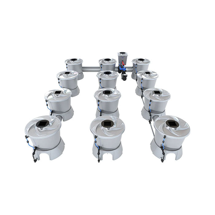 Alien Hydroponics V-System 12 Pot - 3 Row RDWC Hydroponic System