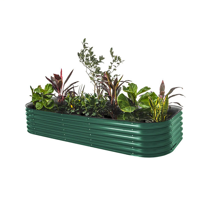Vego Garden 17 Inch Tall 10 in 1 Modular Metal Raised Garden Bed Kit
