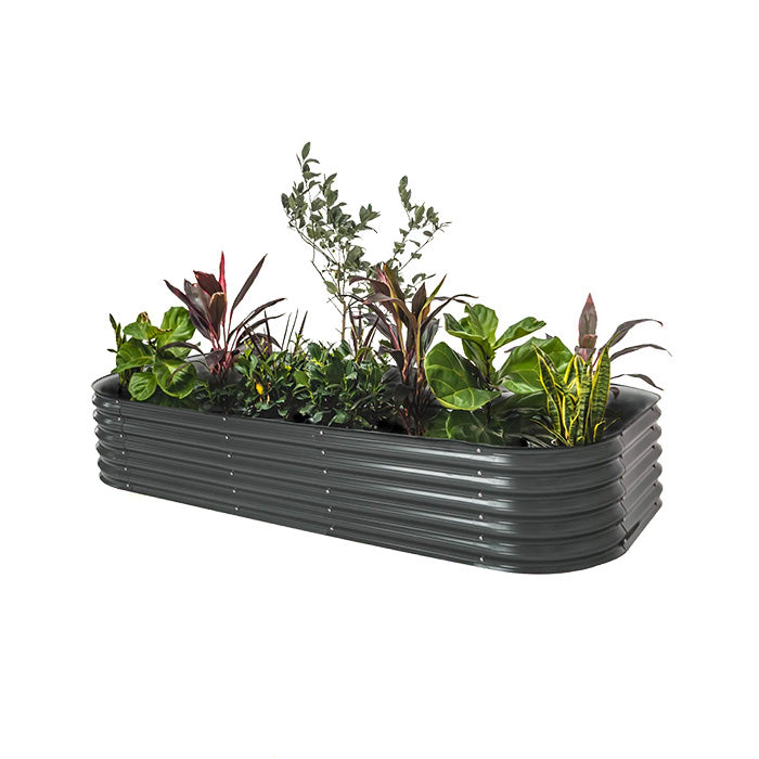 Vego Garden 17 Inch Tall 10 in 1 Modular Metal Raised Garden Bed Kit
