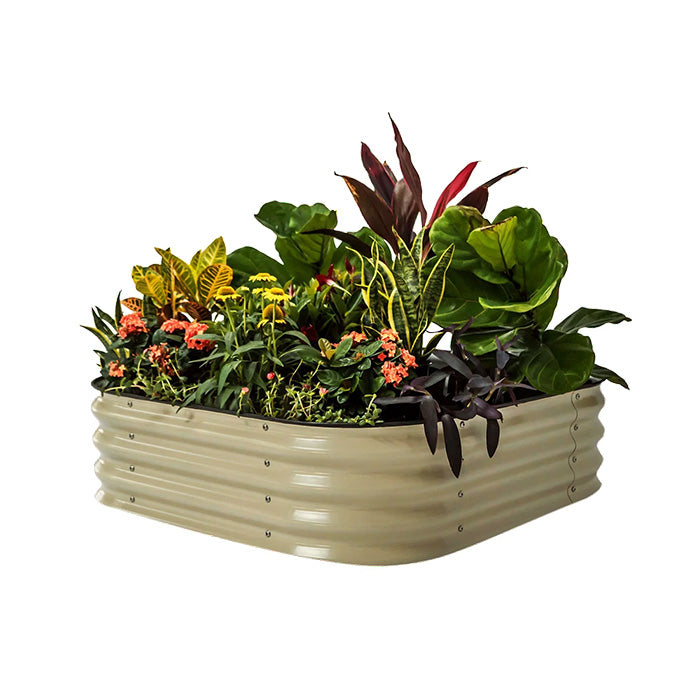 Vego Garden 11 Inch Tall 4 in 1 Modular Metal Raised Garden Bed Kit