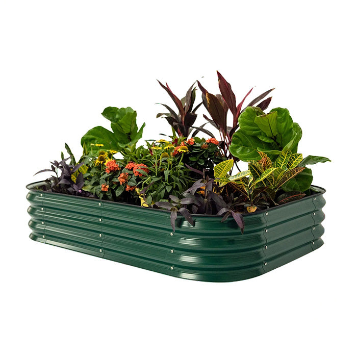Vego Garden 11 Inch Tall 6 in 1 Modular Metal Raised Garden Bed Kit