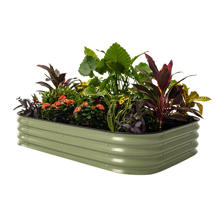 Vego Garden 11 Inch Tall 6 in 1 Modular Metal Raised Garden Bed Kit