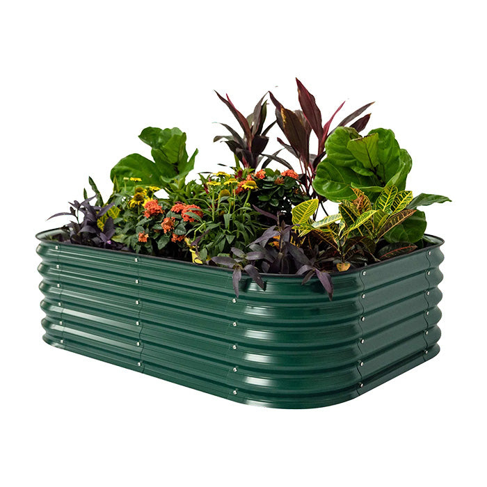 Vego Garden 17 Inch Tall 6 in 1 Modular Metal Raised Garden Bed Kit