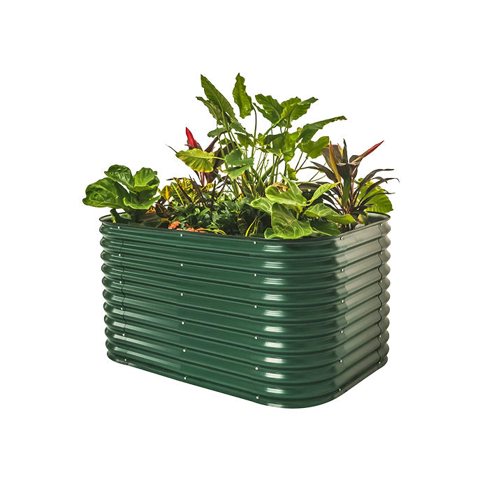 Vego Garden 32 Inch Tall 6 in 1 Modular Metal Raised Garden Bed Kit - British Green