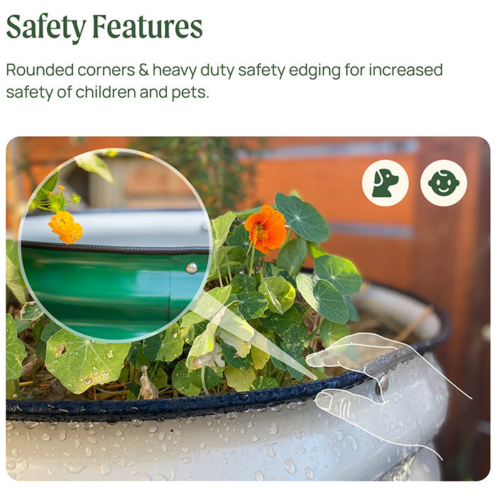 Vego Garden 17 Inch Tall 42 Wide Round Metal Raised Garden Bed