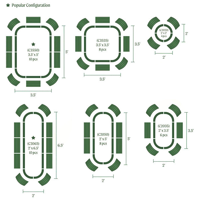 Vego Garden 17 Inch Tall 6 in 1 Modular Metal Raised Garden Bed Kit