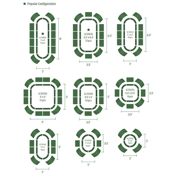 Vego Garden 17 Inch Tall 9 in 1 Modular Metal Raised Garden Bed Kit - Pearl White