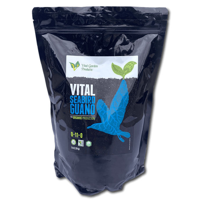 Vital Garden Supply Vital Seabird Guano High-Phosphorus Fertilizer 0-11-0, 5 lbs.