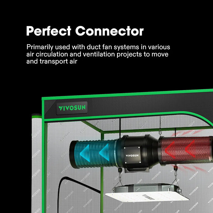 Vivosun Black Non-Insulated Flex Air Aluminum Ducting