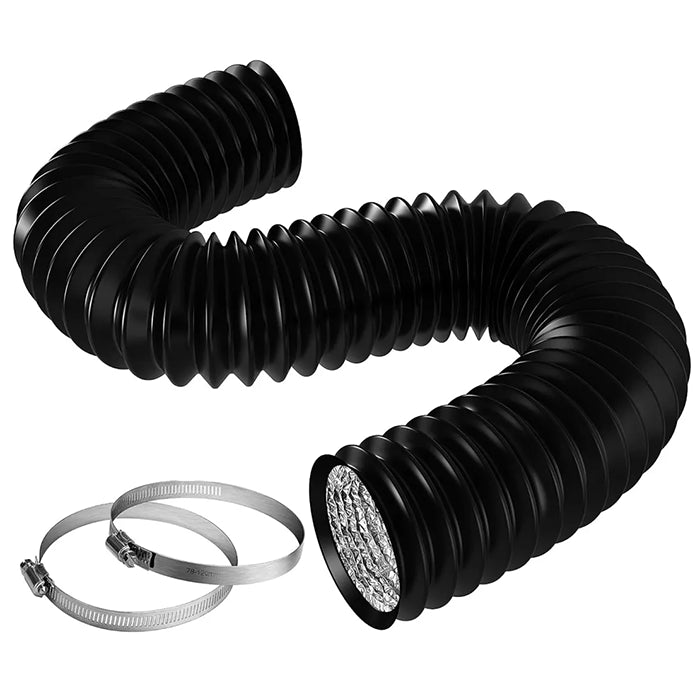 Vivosun Black Non-Insulated Flex Air Aluminum Ducting, 4" x 16'